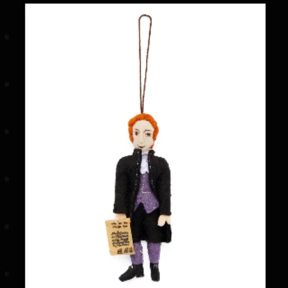 Handcrafted Artisan Thomas Jefferson Doll Ornament